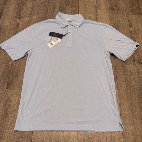 NWT Oxford Light Blue Men's Polo Shirt - Picture 1 of 4